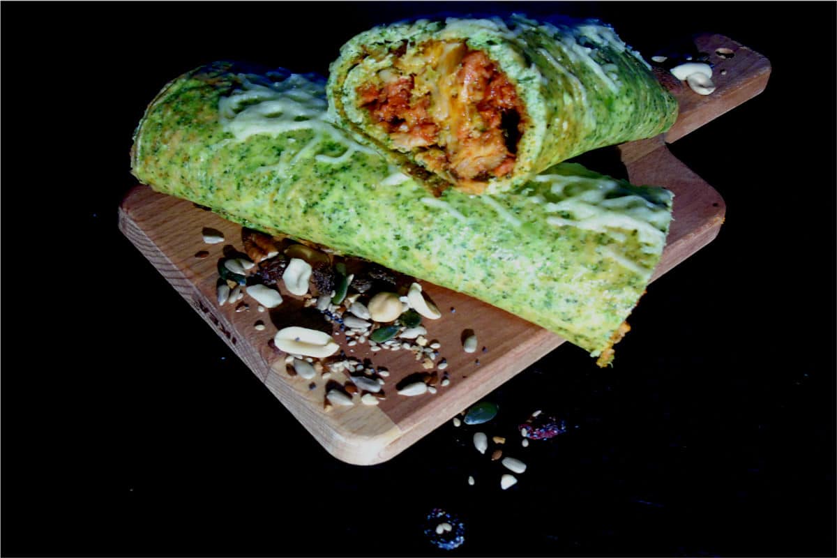 Burrito Mexicano de brocoli (burrito paleo)