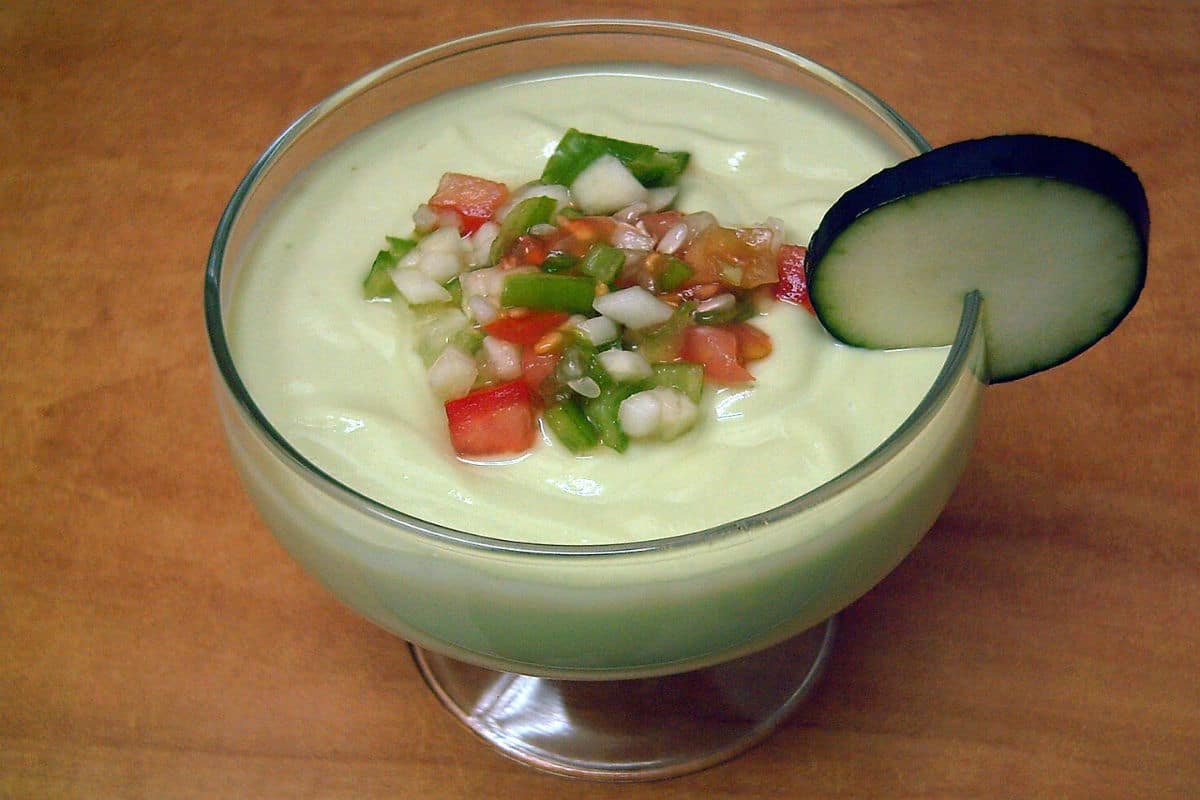 Crema de pepino y aguacate