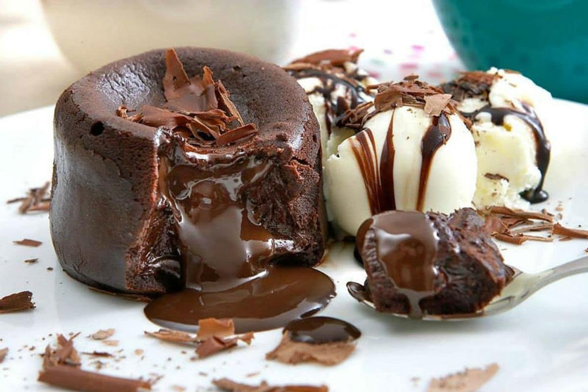 Coulant de chocolate negro (sin gluten, sin lactosa, sin azúcar)