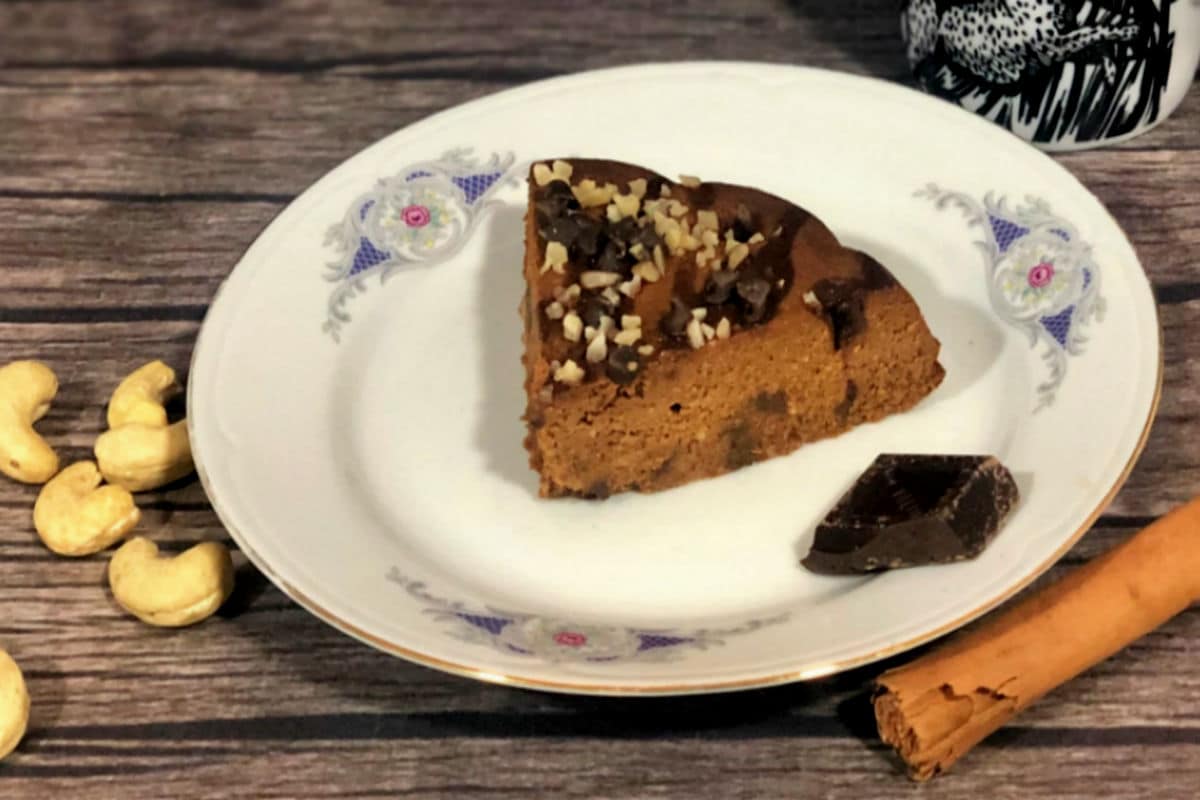 Pastel de calabaza y chocolate negro (adaptable a dietas keto)