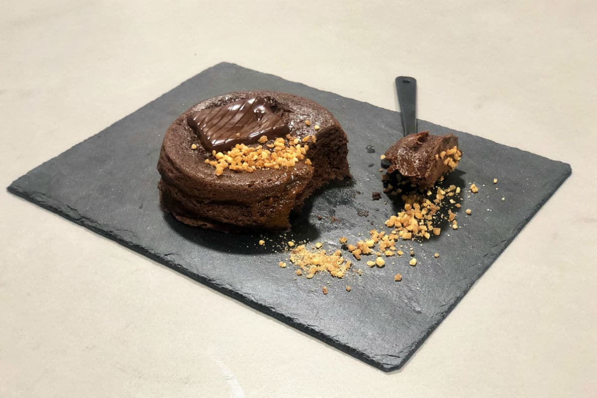 Coulant de chocolate con dos ingredientes