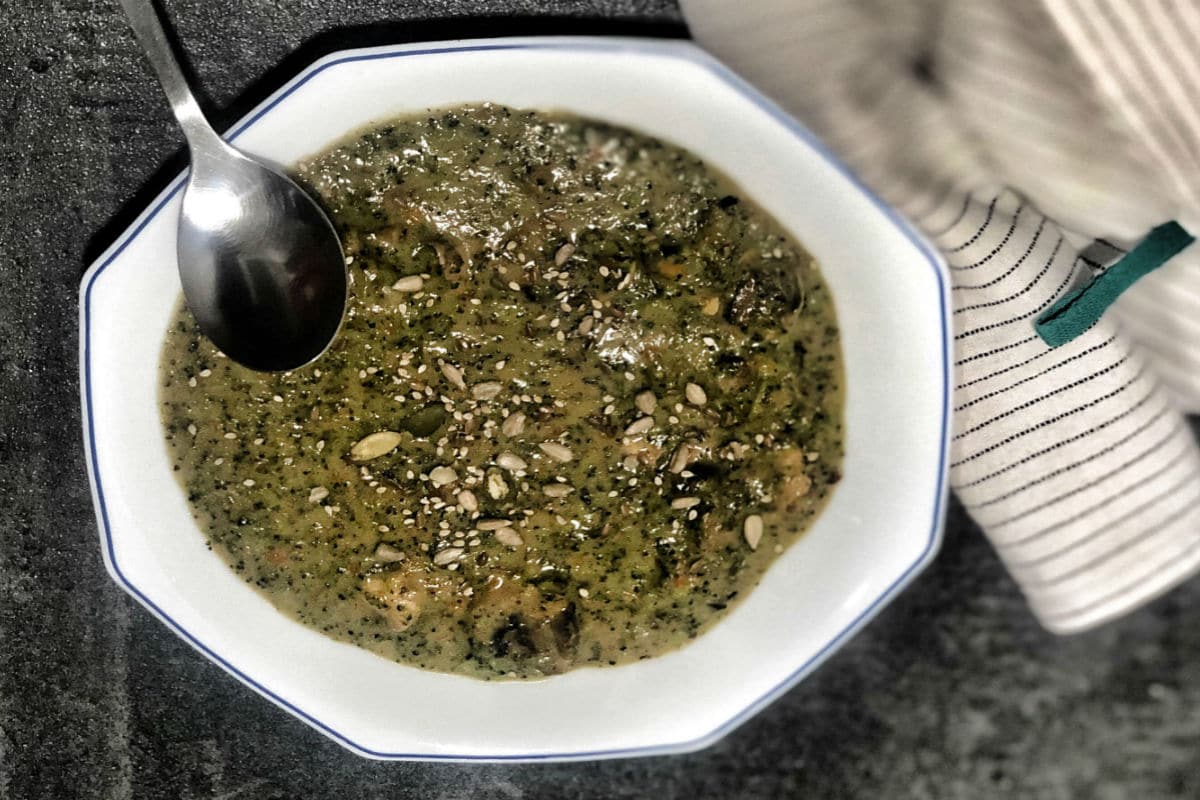 Arroz de brocoli meloso (con zanahoria y champiñones)