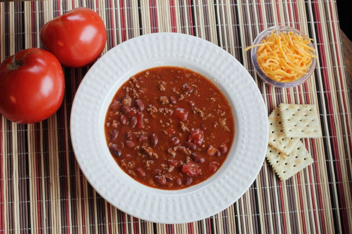 Chili con carne (sin frijoles) en olla lenta