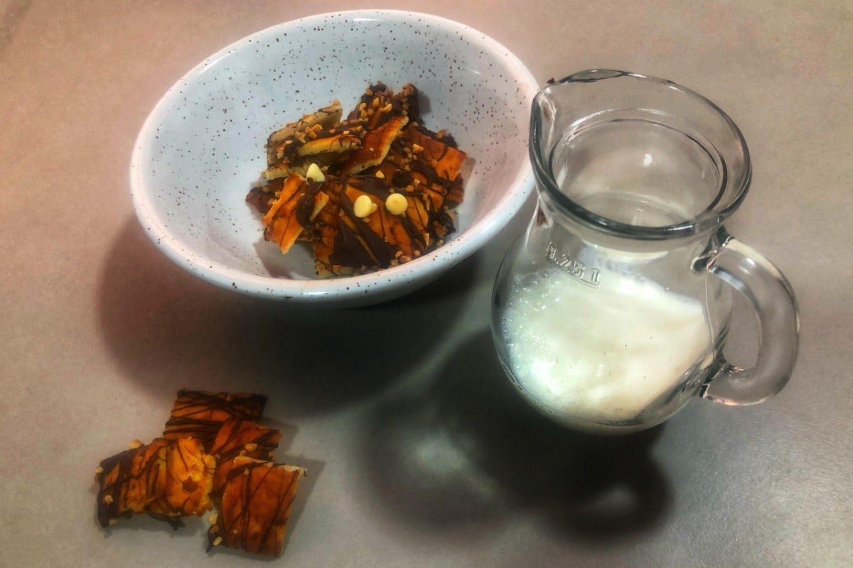 Crackers dulces de yogur para el desayuno (keto)